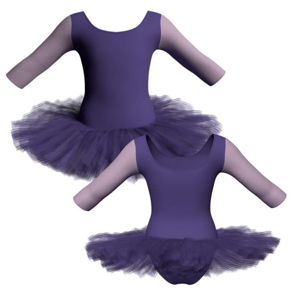 tutu danza maniche 3 4 con inserto tuq406t