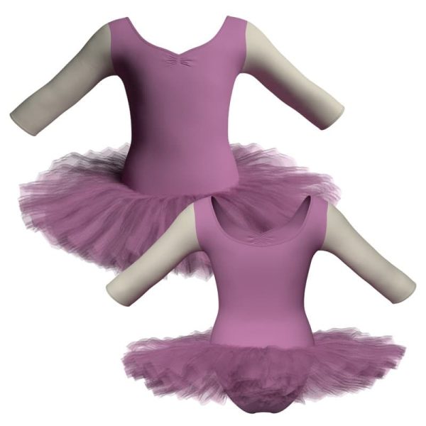 tutu danza maniche 3 4 con inserto tuq452t22