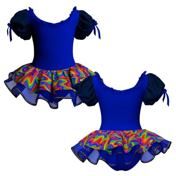 tutu danza maniche a palloncino con copritulle fantasy tuc250445 copia