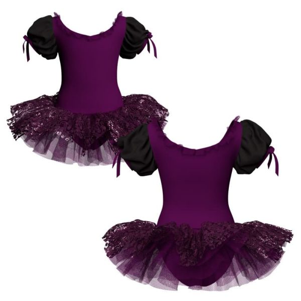 tutu danza maniche a palloncino con copritulle tua250411