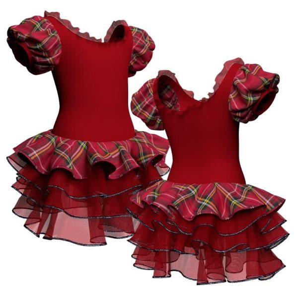 tutu danza maniche a palloncino con inserto fantasia tuz2603222222 1