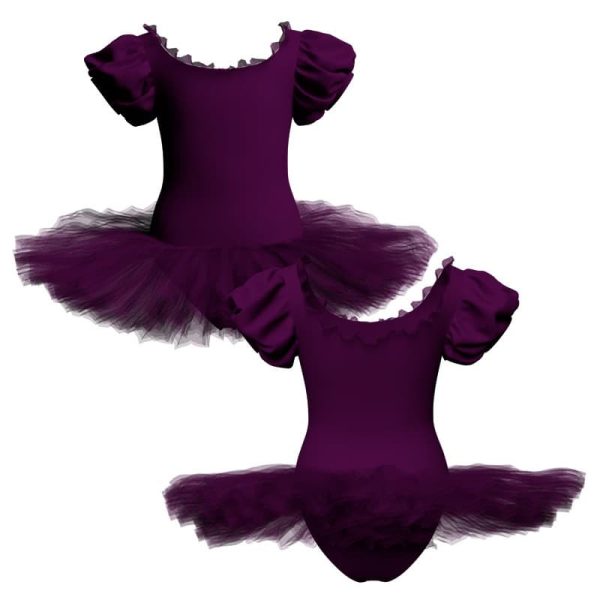 tutu danza maniche a palloncino con inserto tuq260322