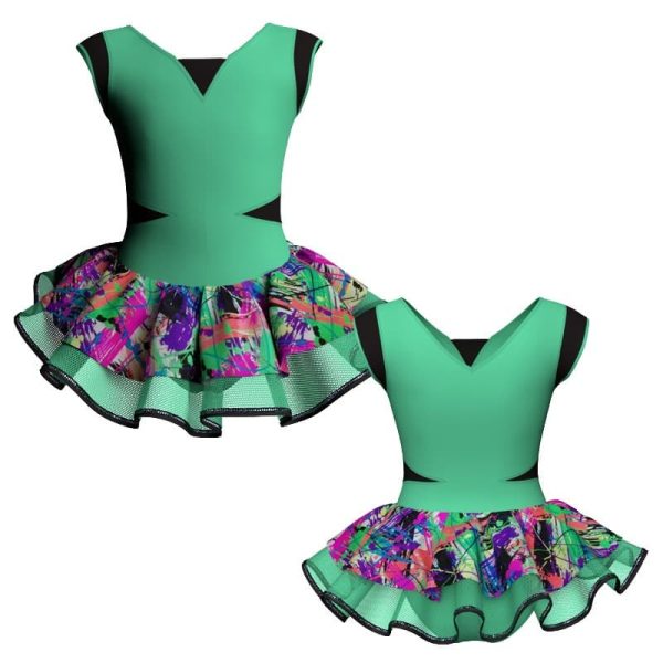 tutu danza maniche aletta con copritulle fantasy tuc115ss