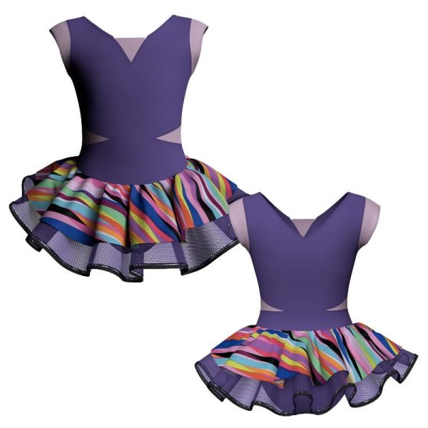 tutu danza maniche aletta con copritulle fantasy tuc115ss67