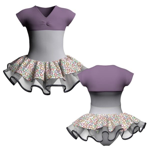 tutu danza maniche aletta con copritulle fantasy tuc12256