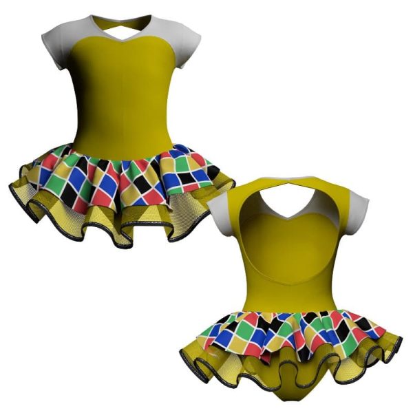 tutu danza maniche aletta con copritulle fantasy tuc126ss