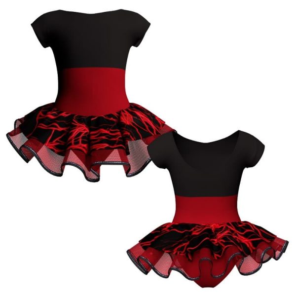 tutu danza maniche aletta con copritulle fantasy tuc128ss