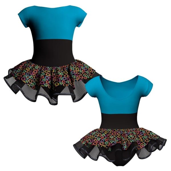 tutu danza maniche aletta con copritulle fantasy tuc128ss56