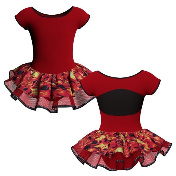 tutu danza maniche aletta con copritulle fantasy tuc211