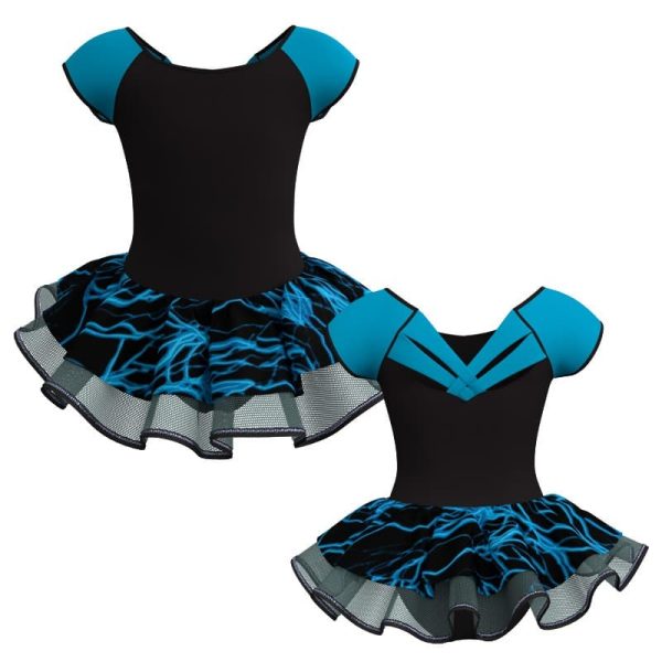 tutu danza maniche aletta con copritulle fantasy tuc212