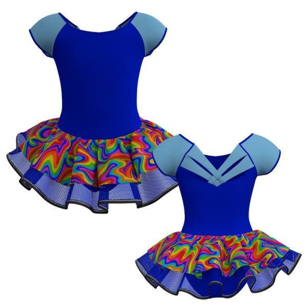 tutu danza maniche aletta con copritulle fantasy tuc21245