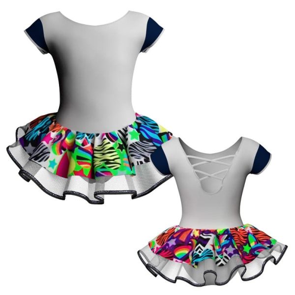 tutu danza maniche aletta con copritulle fantasy tuc216t