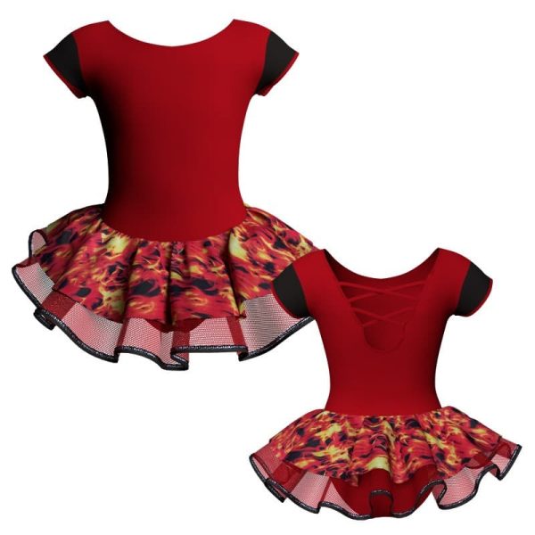 tutu danza maniche aletta con copritulle fantasy tuc216t56