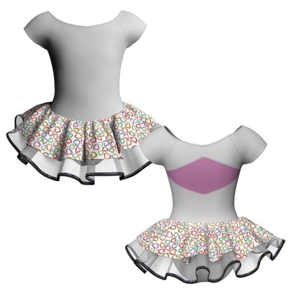 tutu danza maniche aletta con copritulle fantasy tuc240