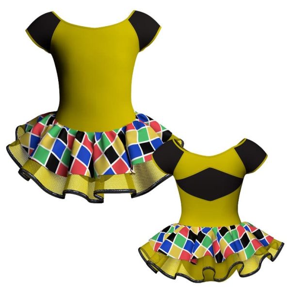 tutu danza maniche aletta con copritulle fantasy tuc240t56