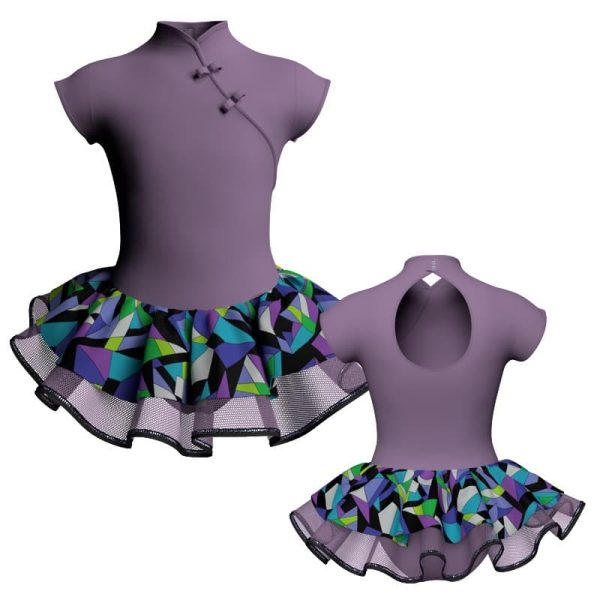 tutu danza maniche aletta con copritulle fantasy tuc2506