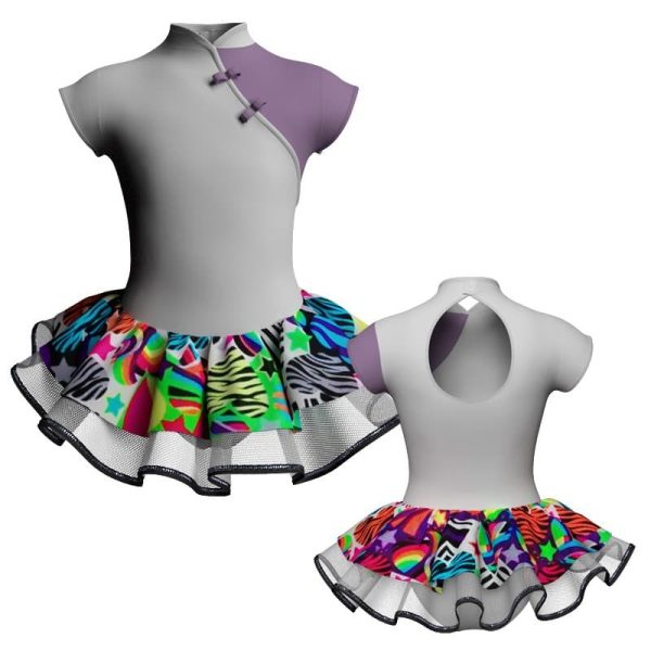 tutu danza maniche aletta con copritulle fantasy tuc25065