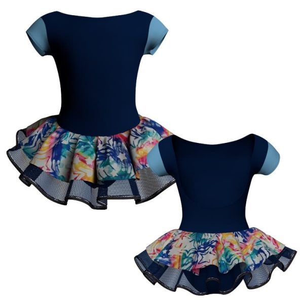 tutu danza maniche aletta con copritulle fantasy tuc3005t