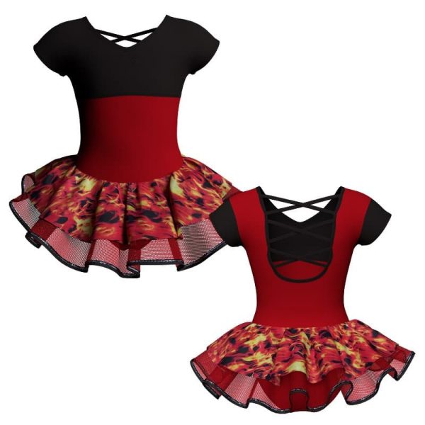 tutu danza maniche aletta con copritulle fantasy tuc3008t