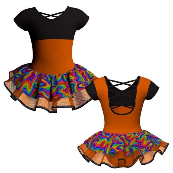 tutu danza maniche aletta con copritulle fantasy tuc3008t56