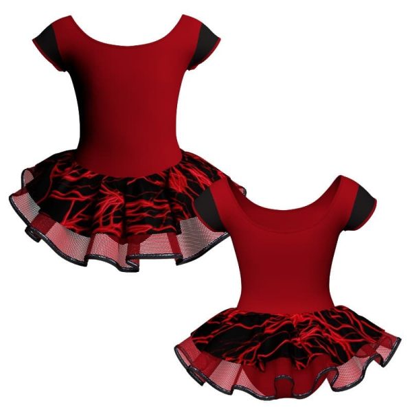 tutu danza maniche aletta con copritulle fantasy tuc408t