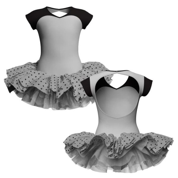 tutu danza maniche aletta con copritulle tua126ss45