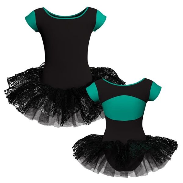 tutu danza maniche aletta con copritulle tua211t45