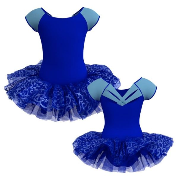 tutu danza maniche aletta con copritulle tua21267