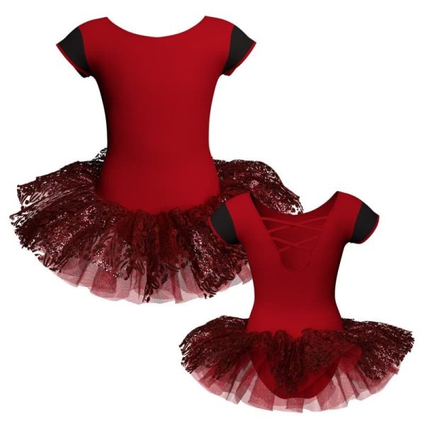 tutu danza maniche aletta con copritulle tua216t45