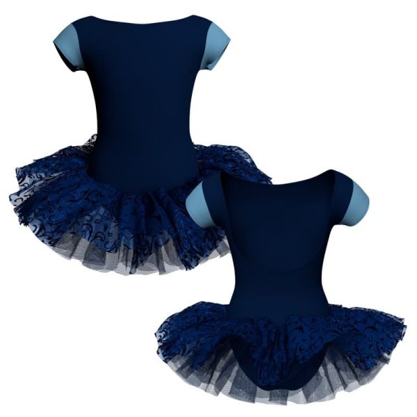 tutu danza maniche aletta con copritulle tua3005t