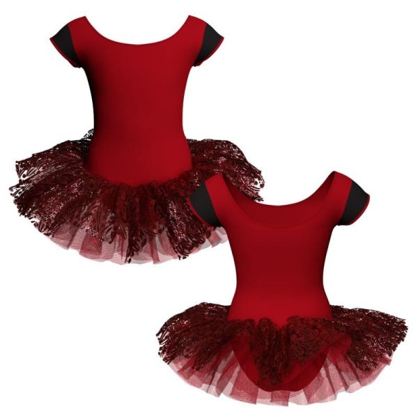 tutu danza maniche aletta con copritulle tua408t