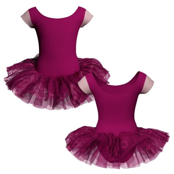 tutu danza maniche aletta con copritulle tua408t3