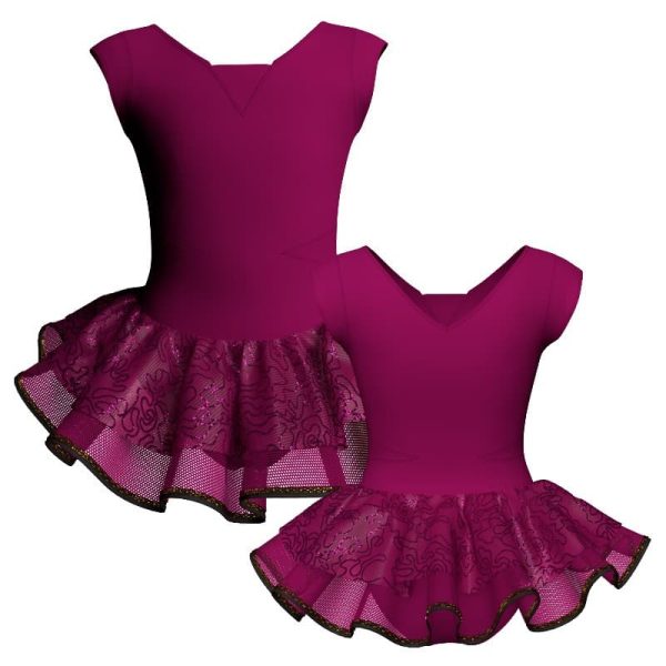 tutu danza maniche aletta con inserto sk1001lcs115ss111