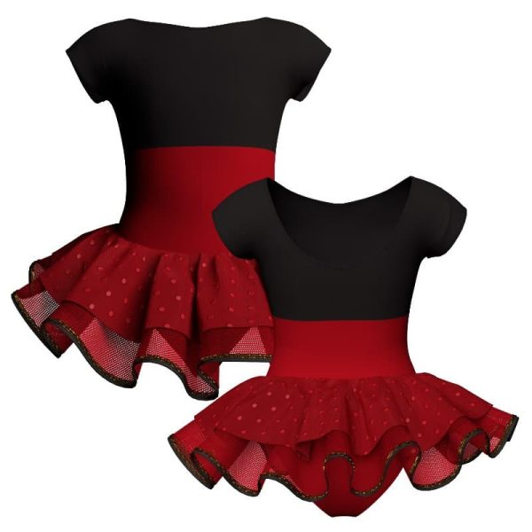 tutu danza maniche aletta con inserto sk1001lcs128ss666