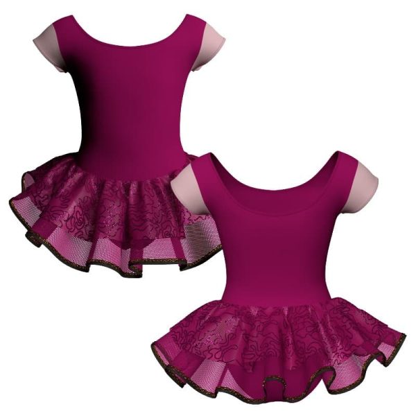 tutu danza maniche aletta con inserto sk1001lcs408t2