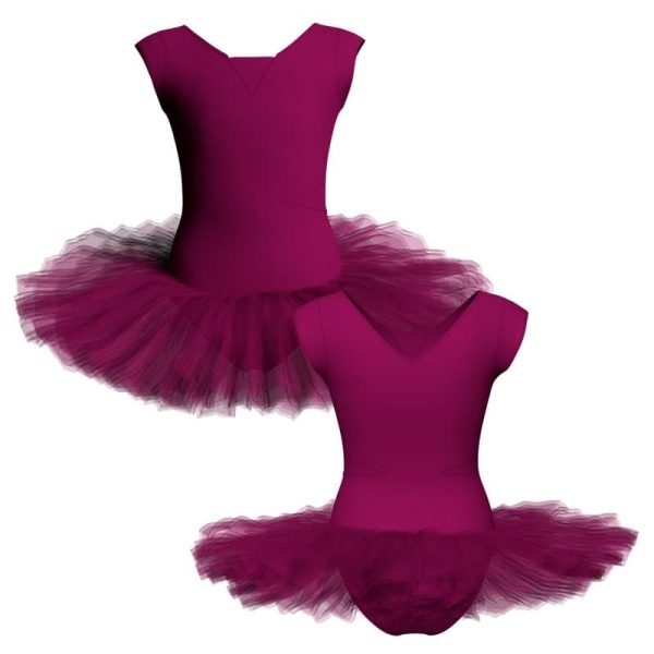 tutu danza maniche aletta con inserto tuq115ss