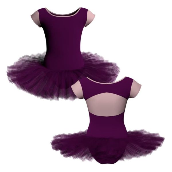 tutu danza maniche aletta con inserto tuq211t