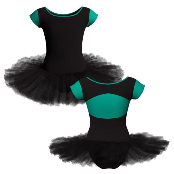 tutu danza maniche aletta con inserto tuq211t11