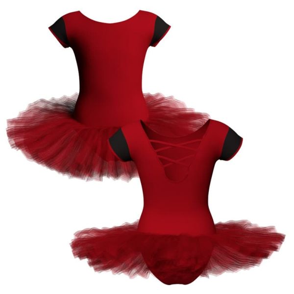 tutu danza maniche aletta con inserto tuq216t11