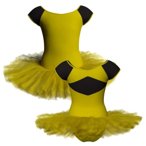 tutu danza maniche aletta con inserto tuq240t111