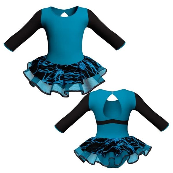 tutu danza maniche lunghe con copritulle fantasy tuc102