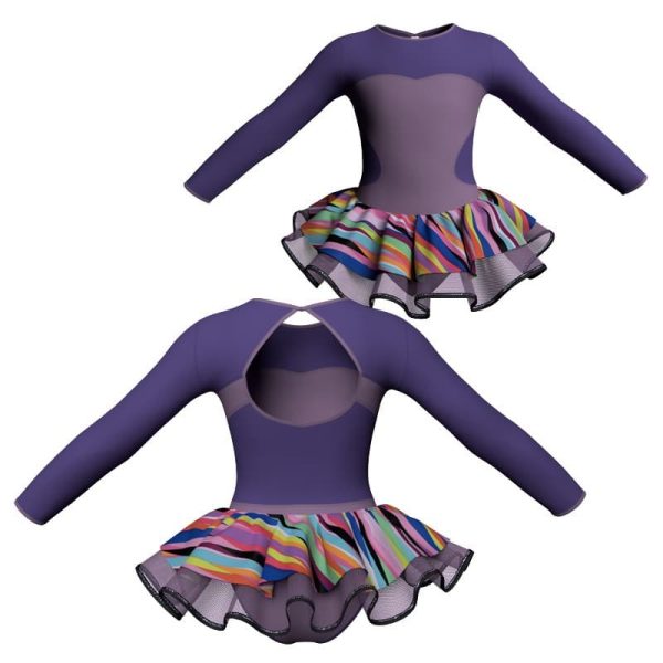 tutu danza maniche lunghe con copritulle fantasy tuc110