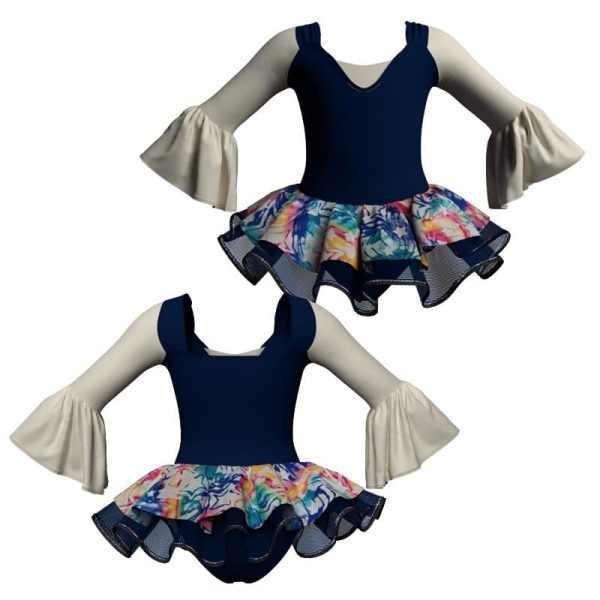 tutu danza maniche lunghe con copritulle fantasy tuc250856