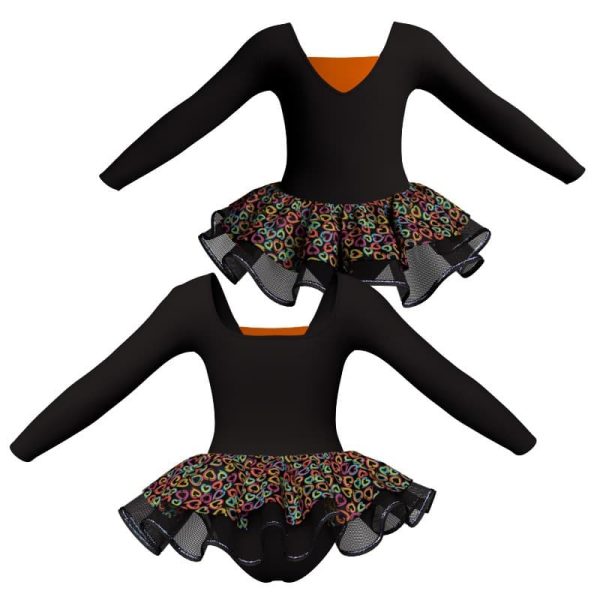 tutu danza maniche lunghe con copritulle fantasy tuc253267