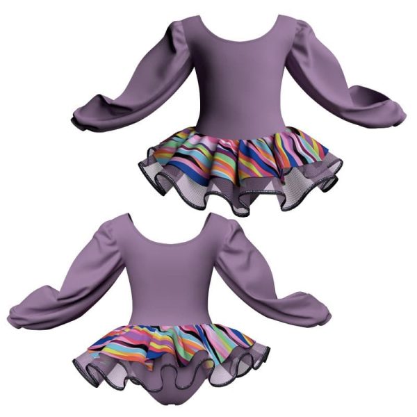 tutu danza maniche lunghe con copritulle fantasy tuc2633