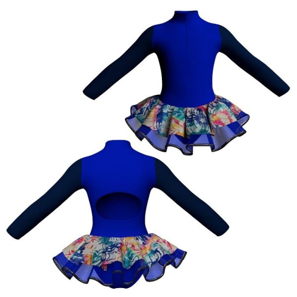 tutu danza maniche lunghe con copritulle fantasy tuc3095t