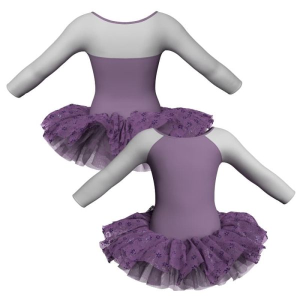 tutu danza maniche lunghe con copritulle tua205345