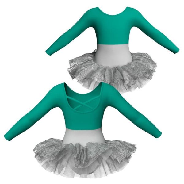 tutu danza maniche lunghe con copritulle tua22845