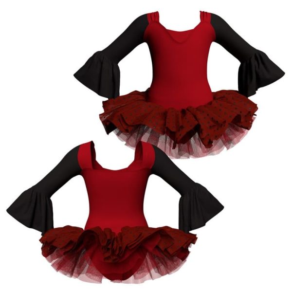 tutu danza maniche lunghe con copritulle tua250867