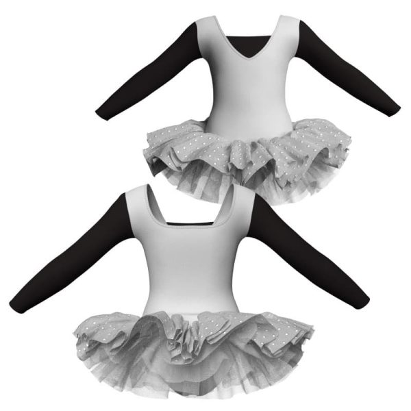 tutu danza maniche lunghe con copritulle tua2532t